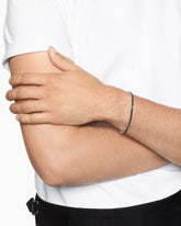 Tennis Bracelet in 18K White Gold with Black Diamonds, 3mm